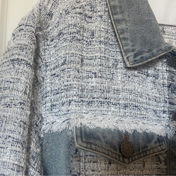 BB Dakota Blue and Gray Denim Jacket - Picture 2 of 4